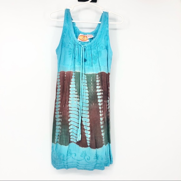 Raya Sun Girls 4t Blue Tie Dye Boho Sun 